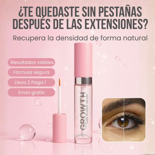Lleva 2 paga 1 Serum Lash Growth™ | Elimina la caída y dale densidad real a tus pestañas en solo 4 semanas.
